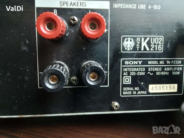 Усилвател SONY 235R, снимка 6 - Ресийвъри, усилватели, смесителни пултове - 53393638