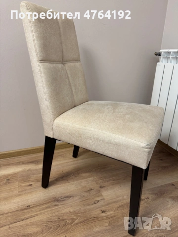 Трапезен стол – бежов, много запазен (Мебели Виденов), снимка 2 - Столове - 53825656