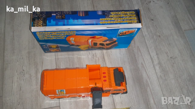 Играчка - камион - Оранжев, снимка 2 - Коли, камиони, мотори, писти - 53282921