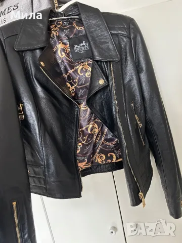 Стилно яке Hermes . Естественна кожа , снимка 3 - Якета - 49840627