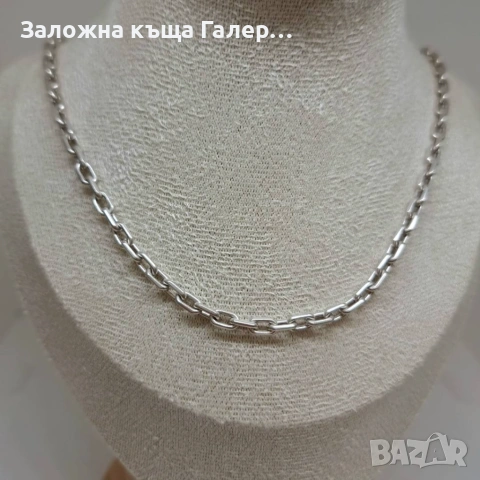 Сребърен синджир, 925, 21,60 г - като нов!, снимка 3 - Колиета, медальони, синджири - 54214724