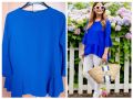 Синя блуза, снимка 1 - Блузи с дълъг ръкав и пуловери - 45101380