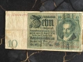 Райх банкнота - Германия - 10 марки | 1924г., снимка 1