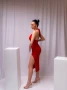 Елегантна червена рокля , снимка 3