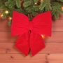 6142 Голяма велурена коледна панделка за врата, 29x33 см, снимка 2