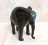 Ръчно резбован слон от абанос и кост - винтидж фигурка. , снимка 4