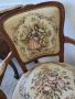 Френско кресло с гобленова дамаска , снимка 5