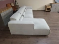 Светло кремав ъглов диван от плат Flex Felix, снимка 3