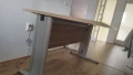 Бюро с метални крака - офис маса 140/80/73,5см, снимка 3