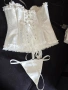 Дамски корсет и прашки KRS-DANT, 2 Части, Дантела, Бял, XS/S. m, снимка 3