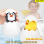 Забавна детска играчка за къпане във формата на яйце с пате или пингвин - КОД 3554