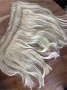 Бяло-руси екстеншъни 10-0, 3-реда, 30см дължина, снимка 2