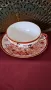Чашка и чинийка от костен порцелан , снимка 3
