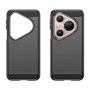 Huawei Pura 80 Ultra Case WANLONFENG LS Series [Протектор в Комплекта] | TPU Калъф с Въглеродно Влак, снимка 5