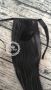Дълга Права Опашка за Коса Цвят Омбре - Черно / Платинено Сиво с Връзки КОД Е140, снимка 4