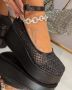 Обувки на платформа - черни - FG10, снимка 1 - Дамски ежедневни обувки - 45373947