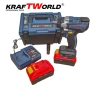 Акумулаторен Ударен Комбиниран Гайковерт-Винтоверт Kraftworld с 2 Батерии, снимка 4