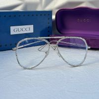 Gucci прозрачни слънчеви очила авиатор с камъни очила за компютър, снимка 1 - Слънчеви и диоптрични очила - 45242035