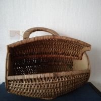 Автентична ратанова дамска чанта-кош и плетен панер., снимка 12 - Антикварни и старинни предмети - 39642380