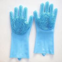 2 БРОЯ Силиконови ръкавици за домакинска употреба "Идеални и за чешане на котки. :)", снимка 2 - Други - 45825476