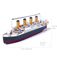3D лазерно изрязан металeн цветен пъзел Titanic - Направи си сам, снимка 5 - Пъзели - 45021759