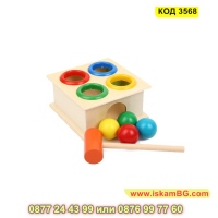 Дървена играчка с топчета и чукче за точност - КОД 3568, снимка 11 - Други - 45023424