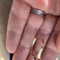 Златен пръстен с рубин, снимка 2 - Пръстени - 45149592