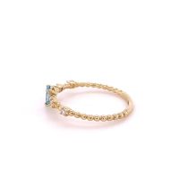 Златен дамски пръстен 1,38гр. размер:57 14кр. проба:585 модел:23799-3, снимка 2 - Пръстени - 45735746