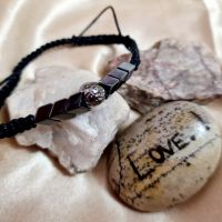 Гривна с естествен камък хематит , снимка 1 - Гривни - 45513957