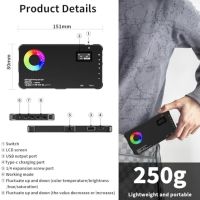 Ново RGB LED Видео Осветление с Мощна Батерия и 24 Ефекти, снимка 4 - Чанти, стативи, аксесоари - 45197962