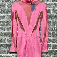 Нови! 38/S Mugler H&M рокля светъл и тъмен тюл, снимка 4 - Рокли - 45020073