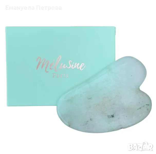 MELUSINE Gua Sha Jade Гуа ша камък за почистване/масаж, снимка 1