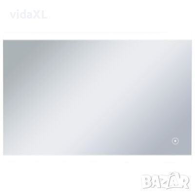 vidaXL Стенно LED огледало за баня с тъч сензор 100x60 см（SKU:144737, снимка 1