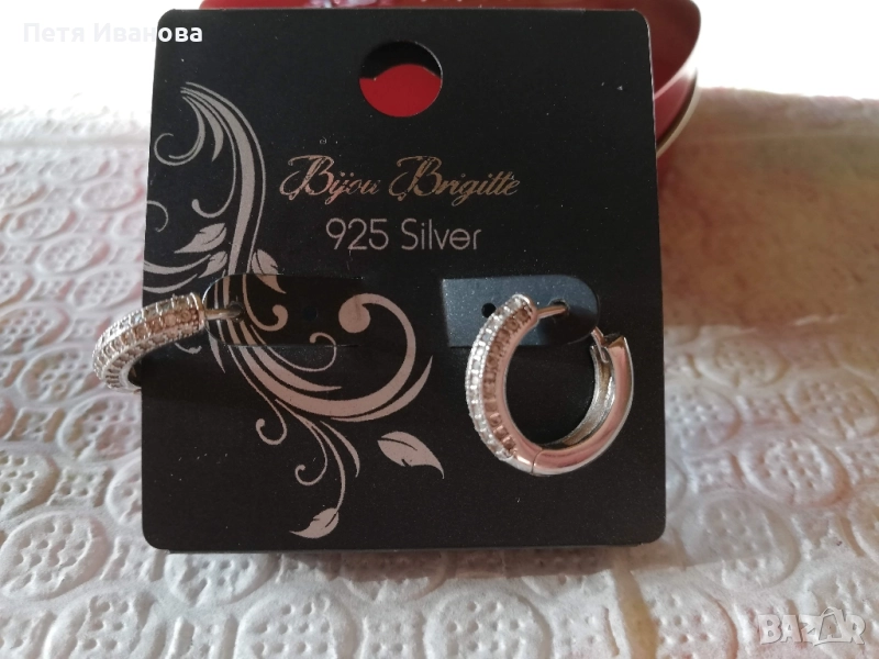 сребърни обеци , снимка 1