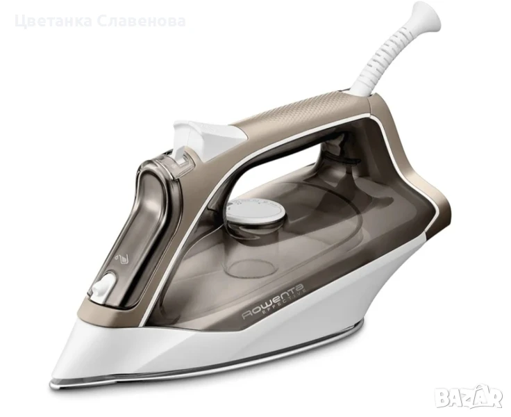 Парна ютия Rowenta DX1635, 2400W, 250мл, 40г/мин, струя 120г/мин, система против варовик, Кафяво/Бял, снимка 1