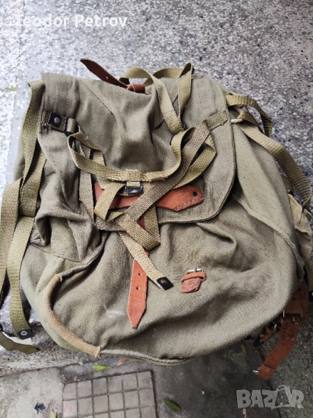 Военна брезентова раница, снимка 1