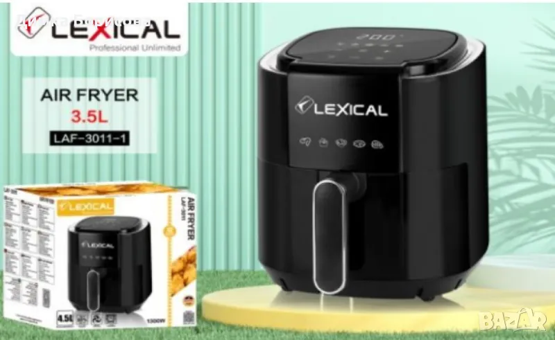 Фритюрник с горещ въздух Lexical Airfryer LAF-3011-1/2 1200W 3.5L бял/черен, снимка 1