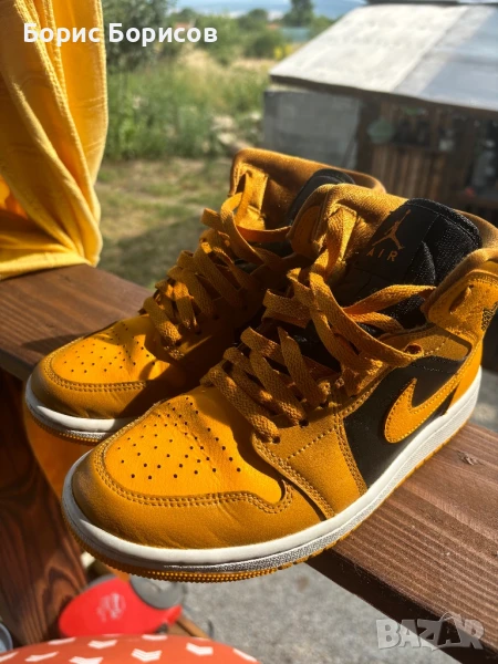 Nike Air Jordan 1 Mid Chutney Sneakers Shoes BQ6472-700 Women's Size 6,5, снимка 1