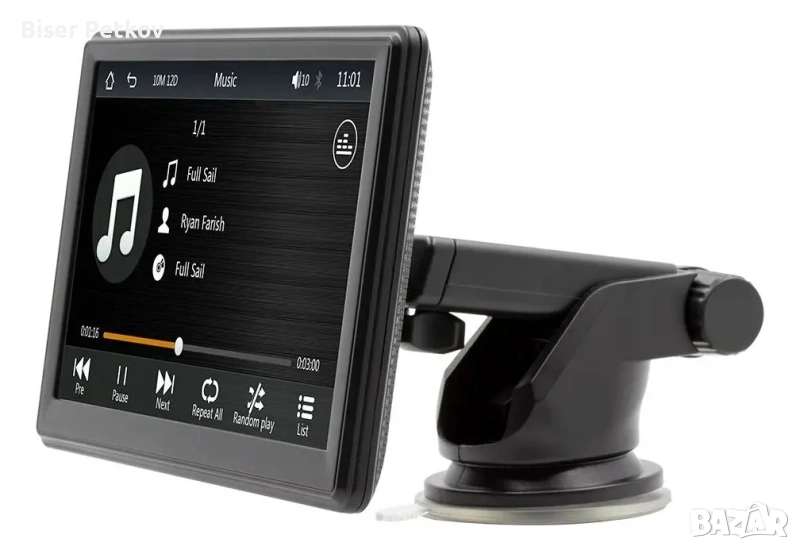 7INCH МУЛТИМЕДИЙНА НАВИГАЦИЯ ЗА АВТОМОБИЛ СЪС СТОЙКА, снимка 1