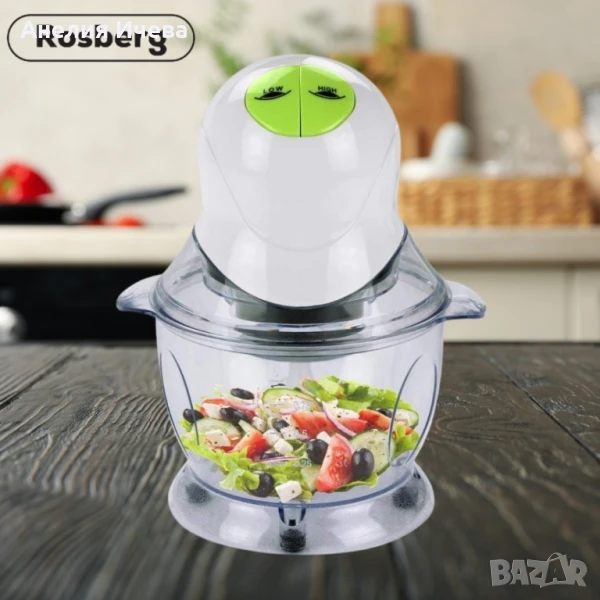 Чопър Rosberg, 400W, 1L, 2 скорости, бяло-зелен, 2 ГОДИНИ ГАРАНЦИЯ, снимка 1