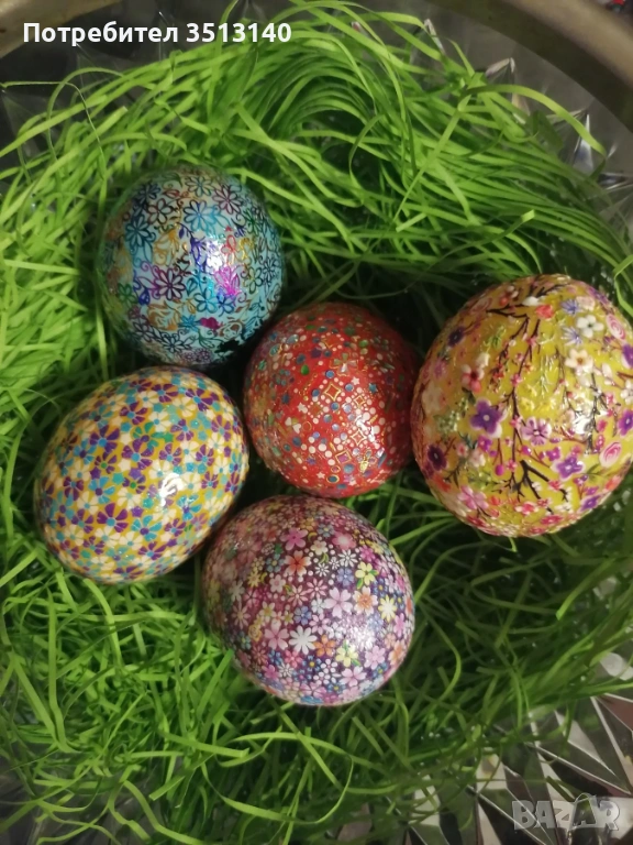 5 бр. уникално декорирани великденски яйца, снимка 1