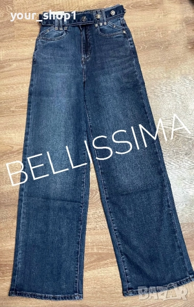 Дамски дънки + колан широк крачол wide leg , снимка 1