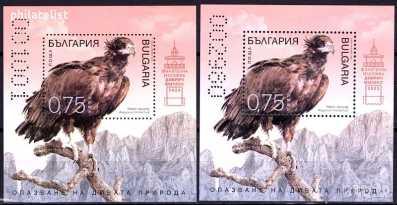 България 2023 - Орли - 2 блока MNH, снимка 1