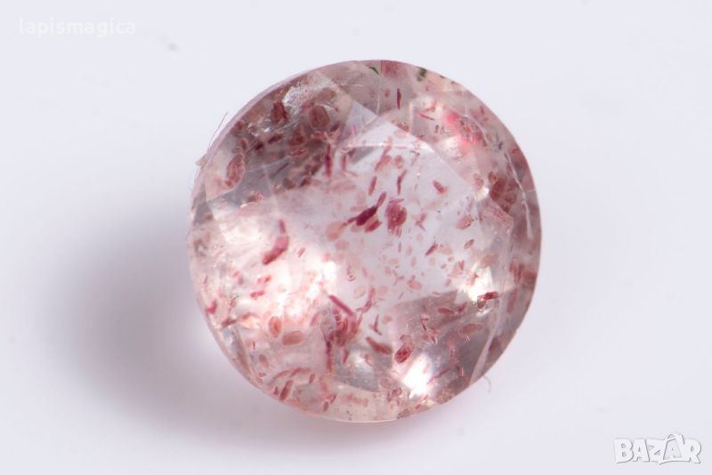 Ягодов кварц 0.86ct 6.1mm кръгла шлифовка №8, снимка 1