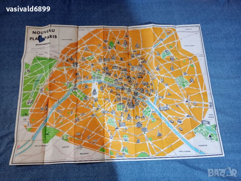Карта на Париж , снимка 1