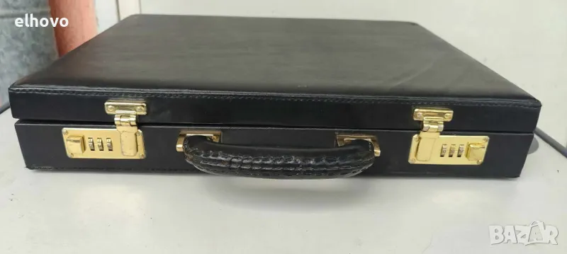 Кожено дипломатическо куфарче с шифър, снимка 1