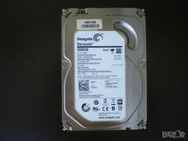 Хард диск 2TB Seagate ST2000DM001, SATA 6Gb/s, 7200rpm, 64MB кеш, 3.5" , снимка 1