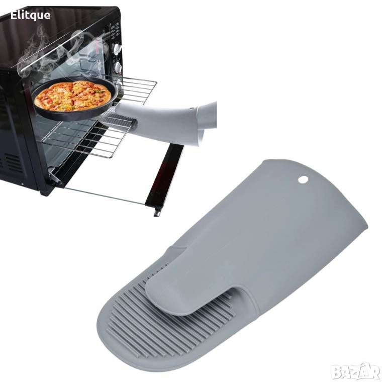 Силиконова топлоизолационна ръкавица против приплъзване за кухня, снимка 1