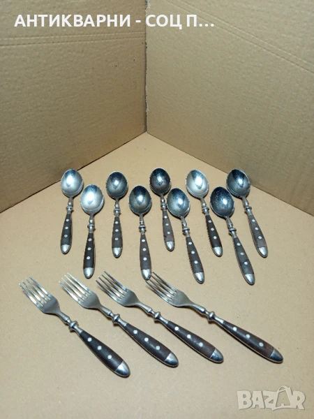 Комплект Стари Маркови Лъжици С Вилици., снимка 1