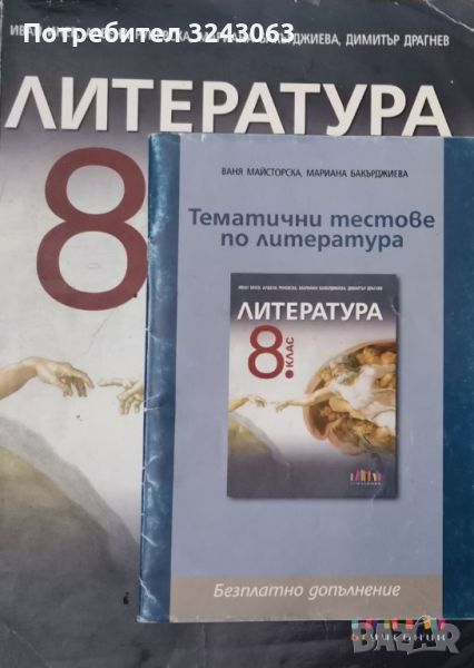 Литература за 8 клас , снимка 1